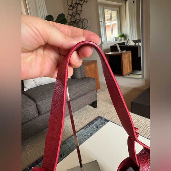 FENDI Rare Authentic Vintage Selleria Red Stitch Leather Bag Shoulder - Picture 10 of 15